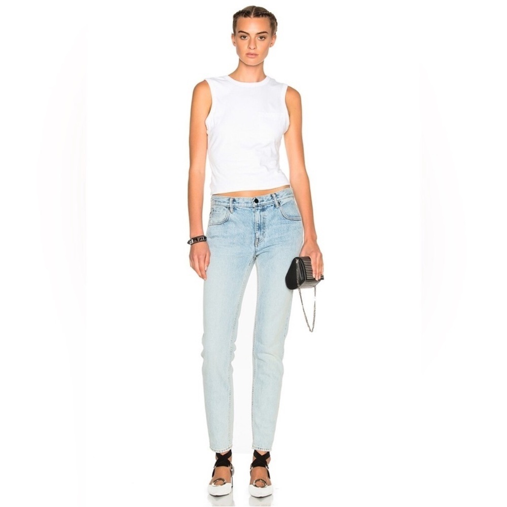 T Alexander Wang Cotton Jersey Twist Back White Tank Top M
